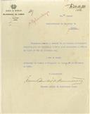 Ofício dirigido ao Administrador do Concelho de Sintra, proveniente do Inquiridor da Alfandega de Lisboa, Hernâni Aníbal do Nascimento Gomes, acusando a receção da precatória devidamente cumprida.