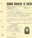 Registo de matricula de velocipedista em nome de Nicolau José, morador em Mem Martins, com o nº de inscrição 2092.