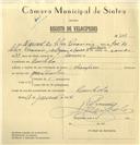 Registo de velocípede de marca Champion, com o nº 6801, em nome de Manuel da Silva Pocaricio, morador em Ranholas.