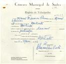 Registo de velocípede de marca Nacional, com o nº 8699, em nome de Manuel Francisco Florêncio, morador em Mastrontas.