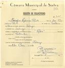 Registo de velocípede de marca Raio, com o nº 7085, em nome de Serafim Cipriano Paulo, morador em Sabugo.