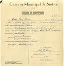 Registo de velocípede de marca Citifix, com o nº 6684, em nome de Vítor José Névoa, morador em Rua Joaquim Antunes dos Santos, Sintra.