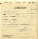 Registo de velocípede de marca Cuciolo com motor, com o nº 6544, em nome de Albino Francisco Rosa, morador em Godigana.