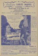 Programa do filme "A Captura" realizado por John Sturges com a participação de Lew Ayres e Reresa Wright.