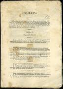 Decreto para regular as eleições indiretas dos deputados.