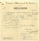 Registo de velocípede de marca E.T.F., com o nº 7158, em nome de Domingos Vicente Raposo, morador em Casal da Feiteira.