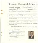Registo de matricula de velocipedista em nome de Lúcio Tomásio Duarte, morador em São João, com o nº de inscrição 6500.