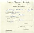 Registo de velocípede de marca Nacional, com o nº 8535, em nome de Domingos Luís da Silva, morador em Barreira.