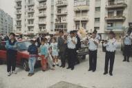Atuação de uma banda de música no 19.º aniversário da Sociedade Juventude de Queluz.