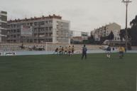 Jogo de futebol no campo do Sintrense, na Portela de Sintra.