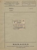 Conferência sobre a vida missionária, publicado no Jornal "Vitória", de Lisboa.