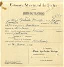 Registo de velocípede de marca Nacional, com o nº 7775, em nome de Mário Agostinho Domingos, morador em Bombacias.