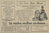 Programa do filme "Se Minha Mulher Soubesse..." com a participação de Paul Douglas, Linda Darnel e Celeste Holm.