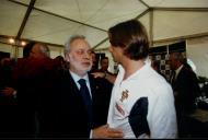 Comemoração do lançamento da primeira pedra da casa das seleções de Sintra, com a presença do Presidente da Federação Nacional de Futebol, Gilberto Madail e da  equipa da Seleção Nacional de futebol.