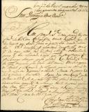 Carta dirigida a Domingos Pires Bandeira proveniente de Joaquim José Vermeules.