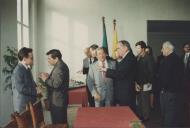 João Justino, Presidente da Câmara Municipal de Sintra, durante a assinatura do protocolo para a construção da igreja de Santa Maria e São Miguel no Sintra Cinema da Portela.