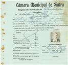 Registo de matricula de velocipedista em nome de António Freitas Duarte, morador em Alpolentim, com o nº de inscrição 866.
