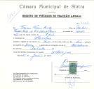 Registo de um veiculo de duas rodas tirado por dois animais de espécie bovina destinado a transporte de mercadorias em nome de Francisco Ferreira Rocha, morador em Albarraque.