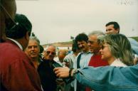 Presidente da Câmara Municipal de Sintra, Drª Edite Estrela participando na autarquia aberta, na freguesia de Almargem do Bispo.