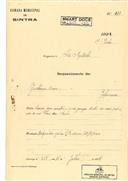 Construção de uma garagem em Galamares, em nome de Guilherme Oram, com o Processo OB nº 278/1924, com a licença de construção nº 258 de 15 /07/1924.