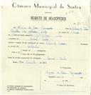 Registo de velocípede de marca Artur & Valadas, com o nº 8293, em nome de Miguel da Silva Figueiredo, morador em Lourel.