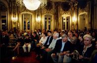 Público para assistir ao concerto de Liana Issakadze / Sequeira Costa, na sala da música, no Palácio Nacional de Queluz, durante o Festival de Música de Sintra.