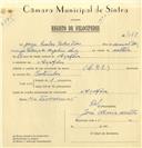 Registo de velocípede de marca L.R.S., com o nº 7645, em nome de Jorge Carlos Pedro Dias, morador em Assafora.
