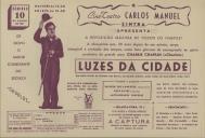 Programa do filme "Luz da Cidade" com a participação de Charlie Chaplin (Charlot).