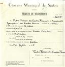 Registo de velocípede de marca Cicles Oriental, com o nº 8215, em nome de Pedro Falcon da Cunha Ferreira, morador em Cacém.