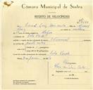 Registo de velocípede de marca Nacional, com o nº 9680, em nome de Leonel Luís Miranda, morador em Vila Verde.