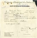 Registo de velocípede com o nº 5576, em nome de Tomás da Guiné, morador em Abelheira.