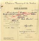 Registo de velocípede de marca Cycles Pombal, com o nº 6429, em nome de David Gonçalves Cardoso, morador em Agualva.