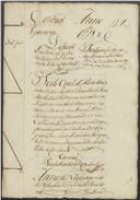 Feito de cível de resíduos de testamento contra Julião Rodrigues, morador em Fontanelas, enquanto testamenteiro de seu irmão José Rodrigues, morador no mesmo lugar.