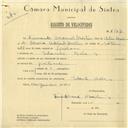 Registo de velocípede com o nº 6127, em nome de Fernando Manuel Martins, morador em Idanha.