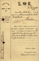 Ofício do Chefe da Secretaria de Justiça da Comarca de Sintra, ao Administrador do Concelho de Sintra, solicitando a comparência no tribunal do Regedor substituto de Belas, António da Cruz Garrido, como testemunha em corpo delito.