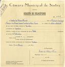 Registo de velocípede de marca Elios, com o nº 6303, em nome de Carlos da Silva Nunes, morador em Queluz.