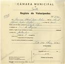 Registo de velocípede com o nº 3549, em nome de Joaquim Manuel Gaspar Baleia, morador em Coutinho Afonso.