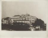 Fachada sul com pormenor da Casa da Guarda da Rainha do Palácio Nacional de Sintra.