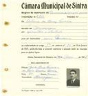 Registo de matricula de carroceiro de 2 ou mais animais em nome de António da Cruz Ferreira, morador em Almoçageme, com o nº de inscrição 2210.