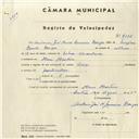 Registo de velocípede de marca Helios, com o nº 4367, em nome de António José Nunes Loureiro Borges, morador em Mem Martins.