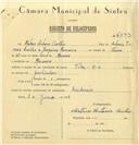 Registo de velocípede de marca Vilar, com o nº 6503, em nome de Mateus António Coelho, morador em Maceira.