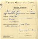 Registo de velocípede de marca Hercules, com o nº 6635, em nome de Angelina Leonor Renou, moradora em Rio de Mouro.