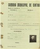 Registo de matricula de velocipedista em nome de Prudêncio Francisco Janota, morador em Pero Pinheiro, com o nº de inscrição 1540.
