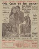 Programa do filme "Na Corte do Rei Artur" com a participação de Bing Crosby, Rhonda Fleming, William Bendix, Sir Cedric e Hardwicke.