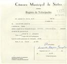Registo de velocípede reconstruido, com o nº 9050, em nome de Aurora de Jesus, Lda, morador em Cacém.