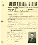 Registo de matricula de carroceiro 2 ou mais animais em nome de Gil Duarte Cardoso, morador em Vila Verde, com o nº de inscrição 1699.