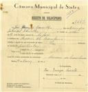 Registo de velocípede com o nº 7777, em nome de José Domingos Carvalho, morador em Arneiro dos Marinheiros.