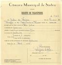 Registo de velocípede com o nº 7024, em nome de Justino da Fonseca, morador em Galamares.