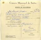 Registo de velocípede com o nº 9647, em nome de José Silvestre Gonçalves, morador em Murganhal.