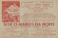 Programa do filme Sob o Manto da Noite realizado por Anatole Litvak, com a participação de Henry Fonda, Barbara Belgeddes, Vicent Price e Ann Dvorak.